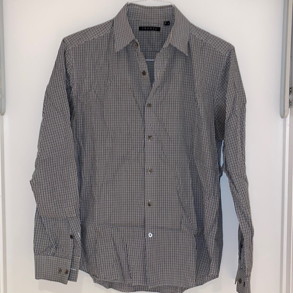 Theory Plaid Button Down